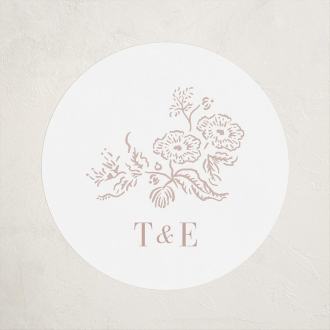 "Lavender fields" - Baby Shower Stickers in Peony by Tamara Hilje - Close-Up