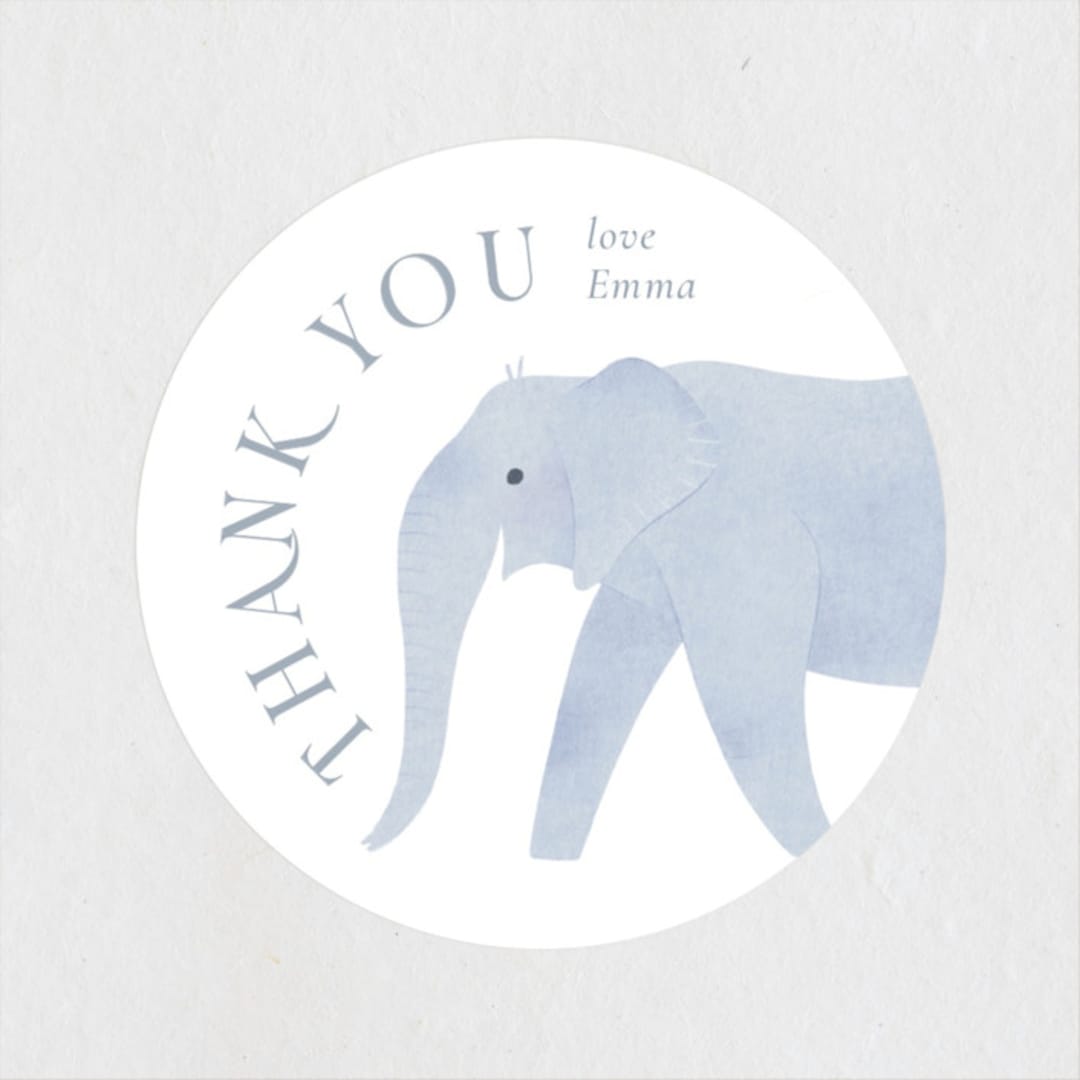 "Africa" - Baby Shower Stickers in Sky Blue by Sabrin Deirani - Close-Up