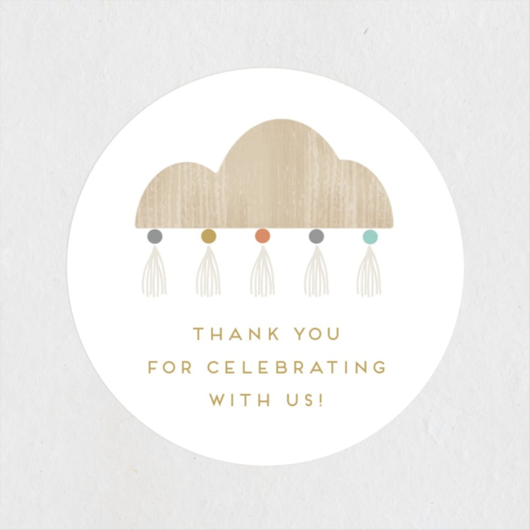 "boho baby mobile" - Baby Shower Stickers in Sunflower by Faith Dorn - Close-Up