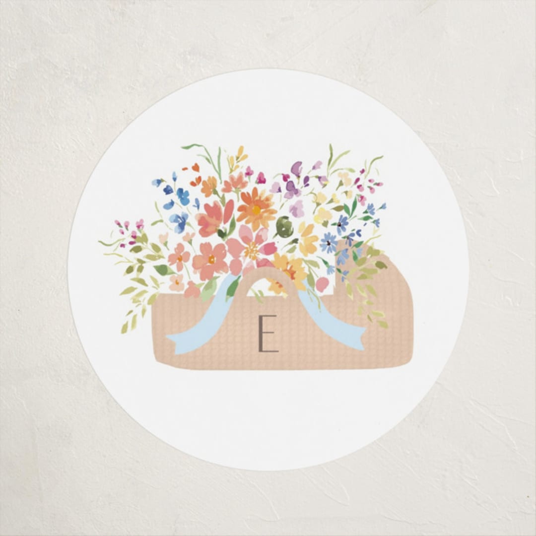 "Baby Basket" - Baby Shower Stickers in Summer by Itsy Belle Studio - Close-Up