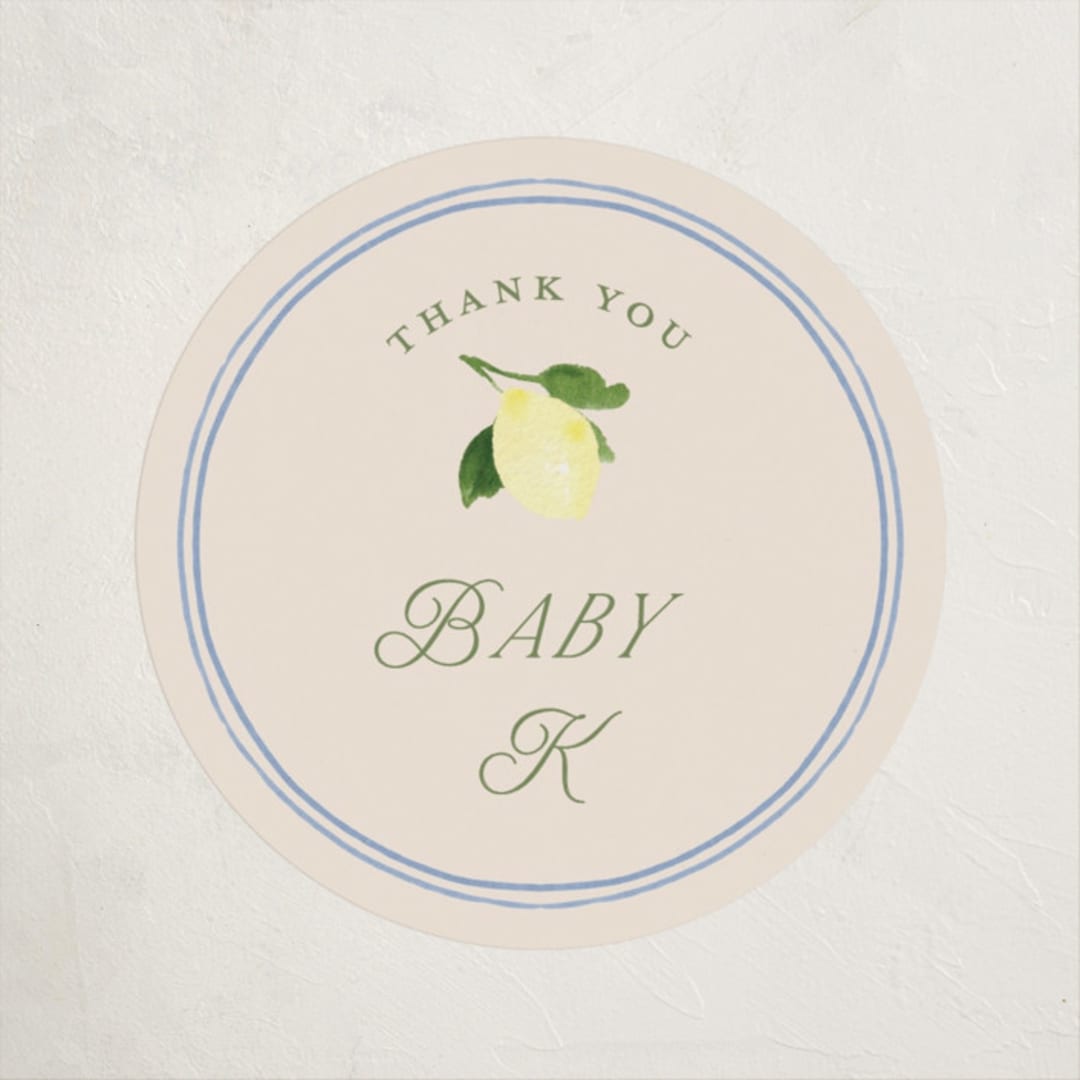 "Limoncello" - Baby Shower Stickers in Rome by Claudia Orengo - Close-Up