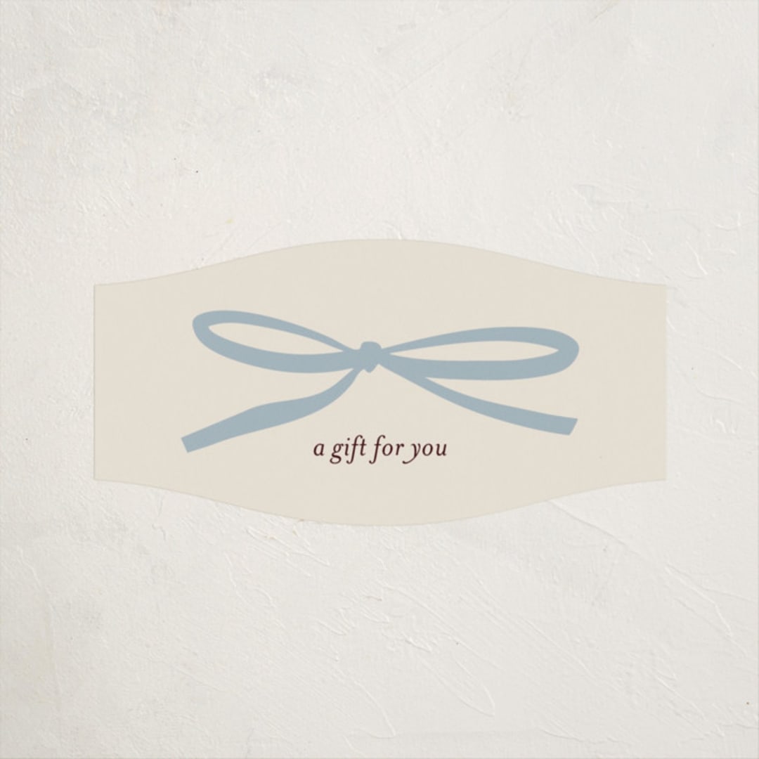"Baby Bow" - Baby Shower Stickers in Denim by Ani Somi - Close-Up