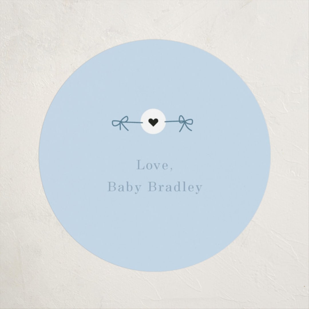 "Mom Era" - Baby Shower Stickers in Aqua by Baumbirdy - Close-Up