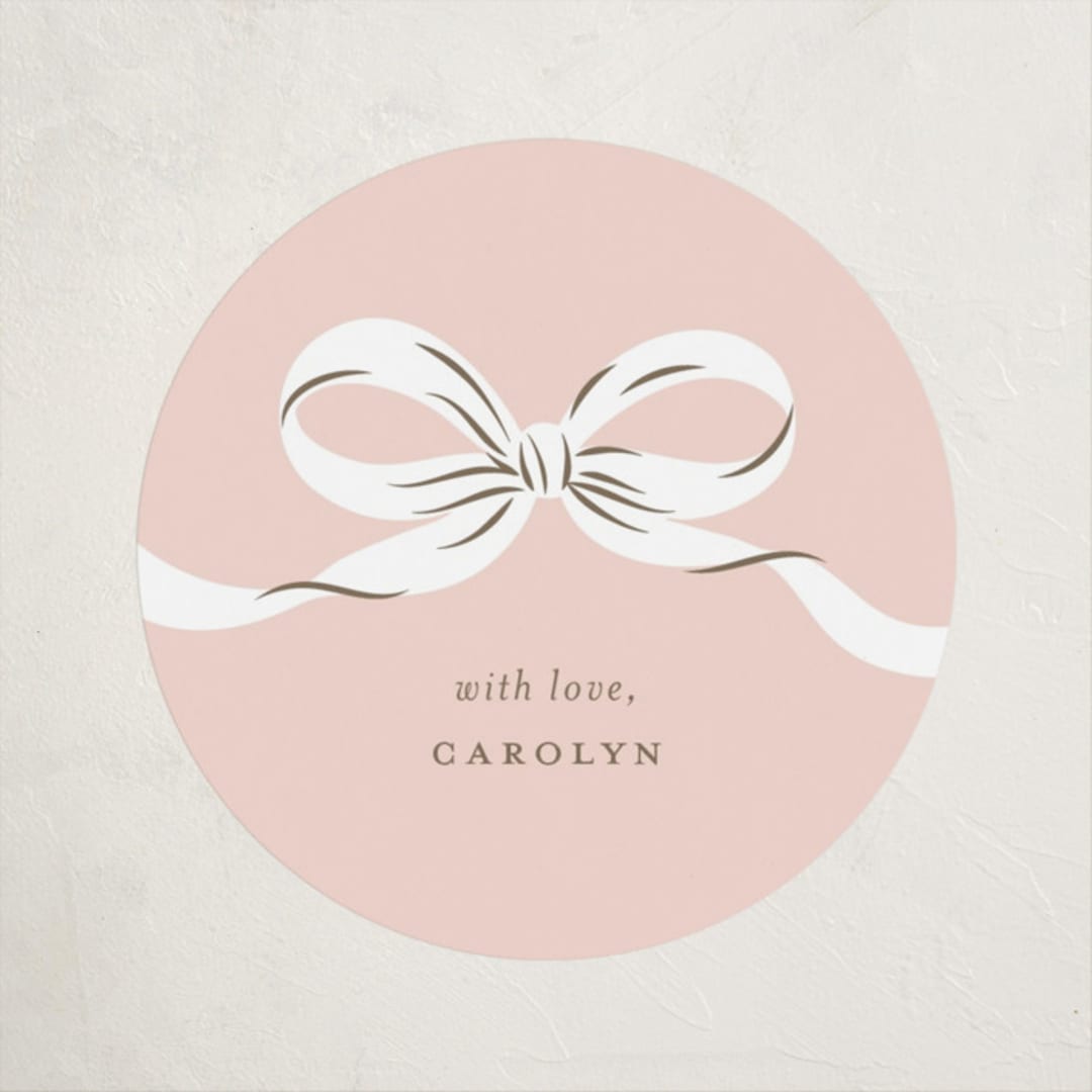 "Sweetheart" - Baby Shower Stickers in Blush by Paper Raven Co. - Close-Up