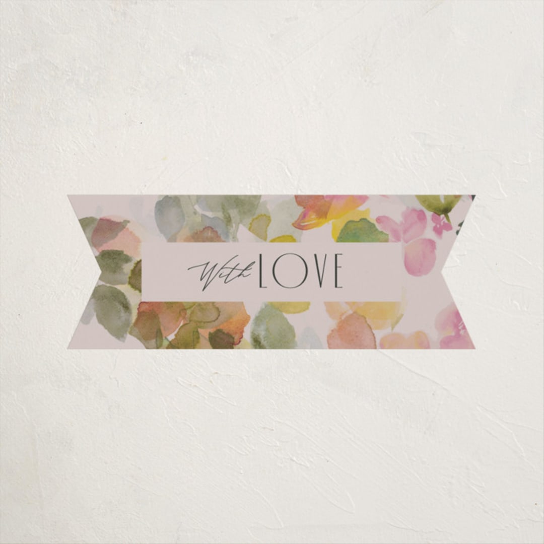 "floral jewels" - Baby Shower Stickers in Wild Berry by Lori Wemple - Close-Up