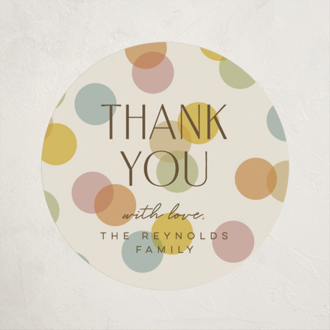 "Layers" - Baby Shower Stickers in Pastel by Ellen Schlegelmilch - Close-Up