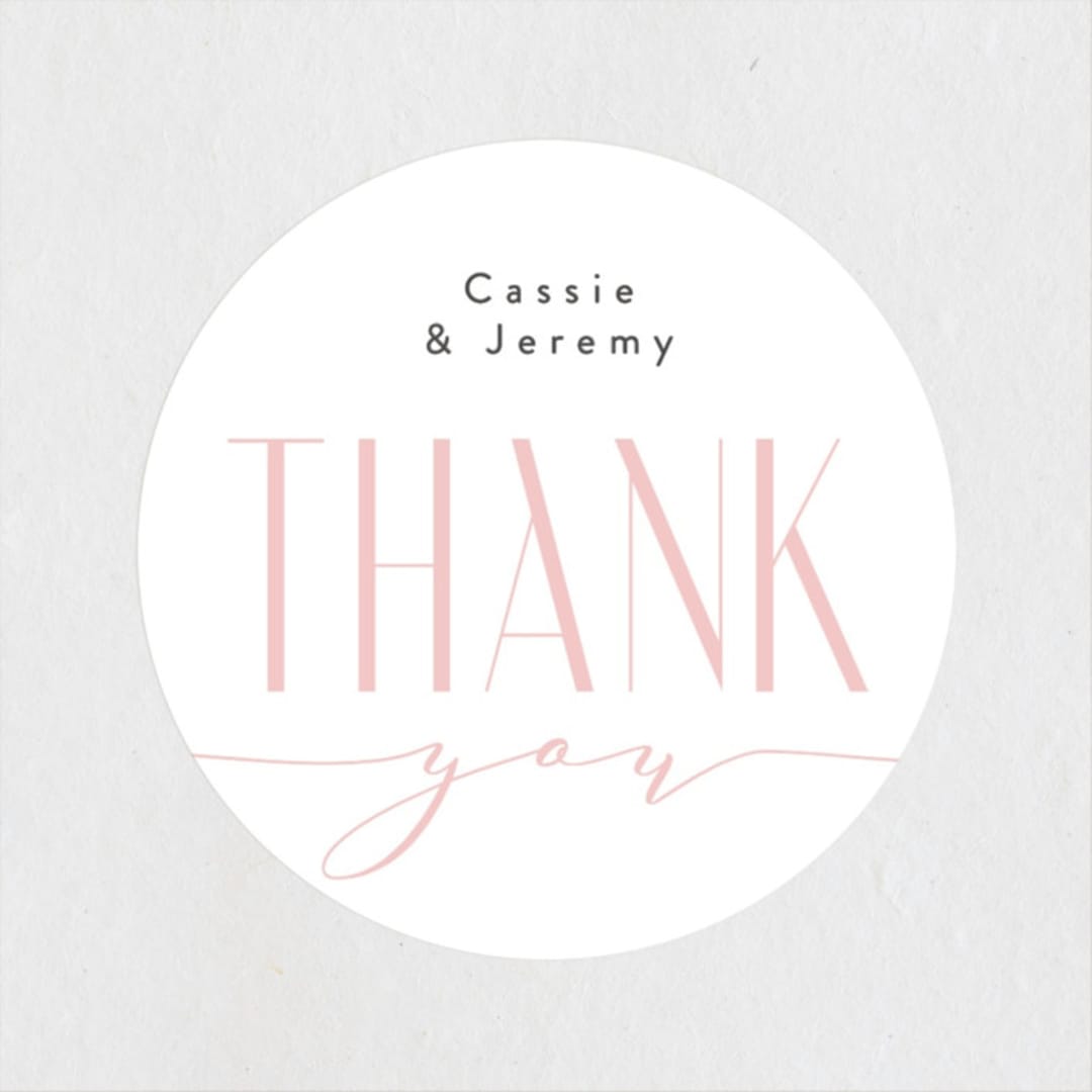 "Modern Baby" - Baby Shower Stickers in Cotton Candy by Gwen Bedat - Close-Up