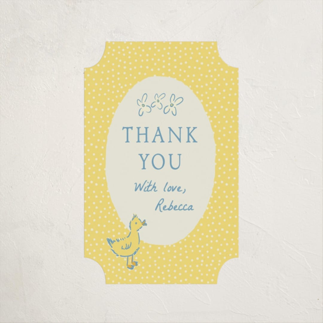 "Sweet Peeps" - Baby Shower Stickers in Robin’s Egg by Sarah Rosenthal - Close-Up