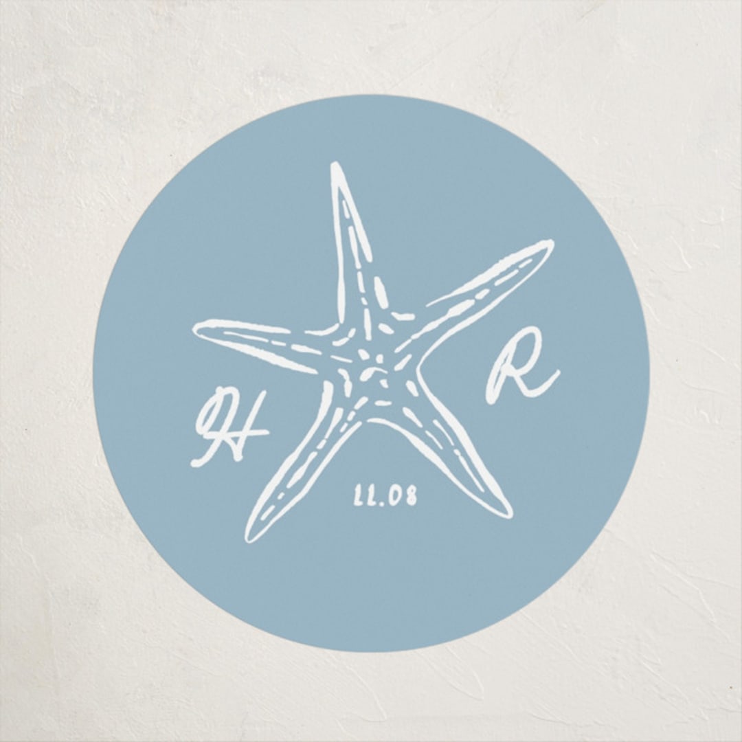 "nautical celebration" - Baby Shower Stickers in Powder Blue by Claudia Orengo - Close-Up