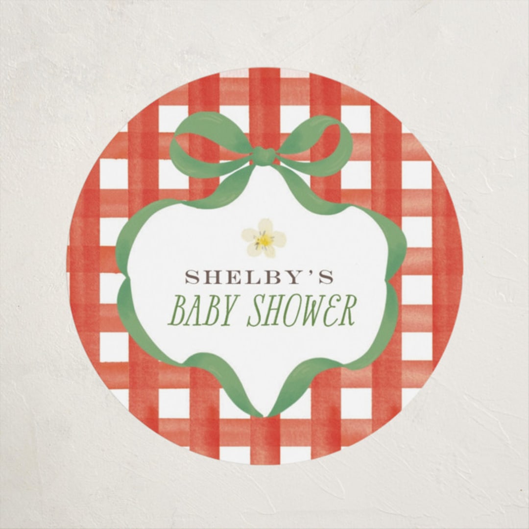 "So Berry Sweet" - Baby Shower Stickers in Strawberry by Itsy Belle Studio - Close-Up