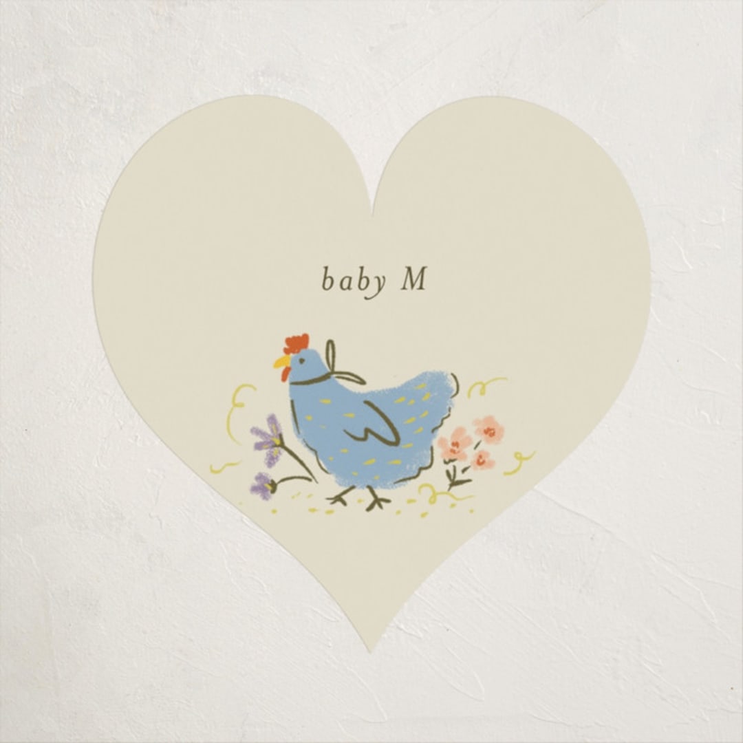 "Whimsical Frame" - Baby Shower Stickers in Creamery by Vera Lim - Close-Up