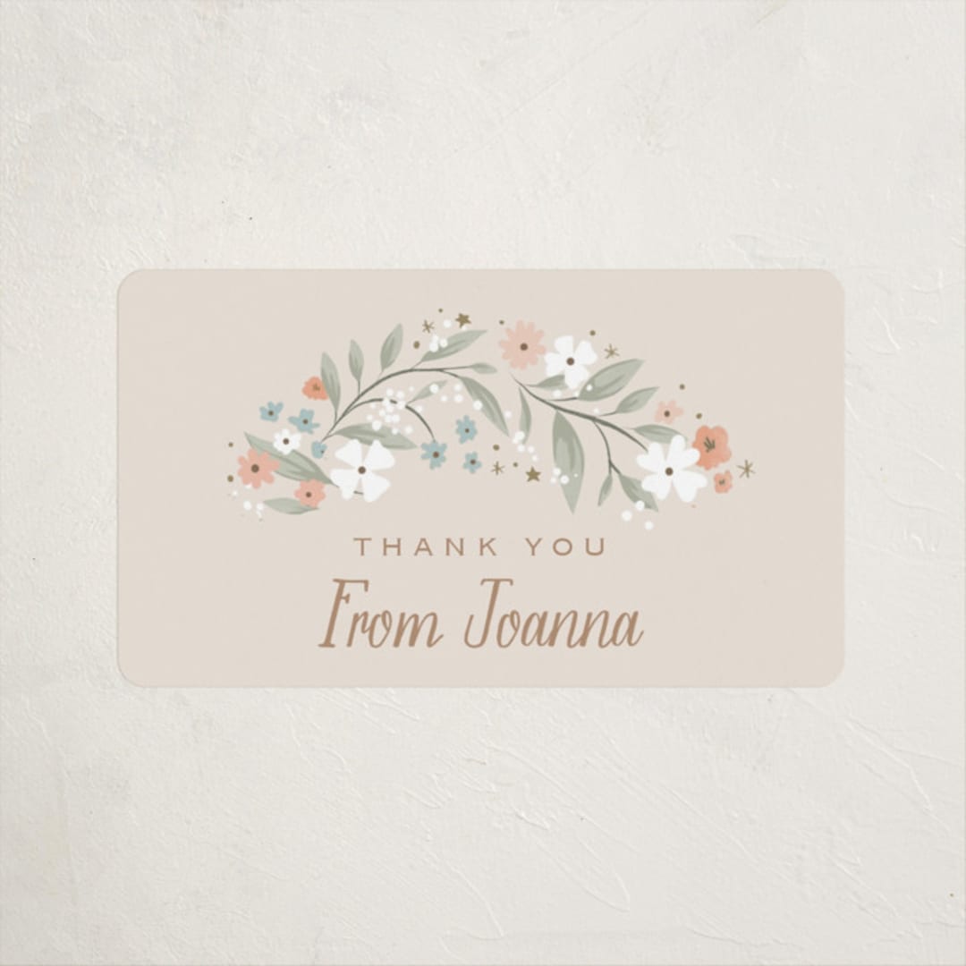 "Twinkle Bunny" - Baby Shower Stickers in Sand by Hannah Williams - Close-Up
