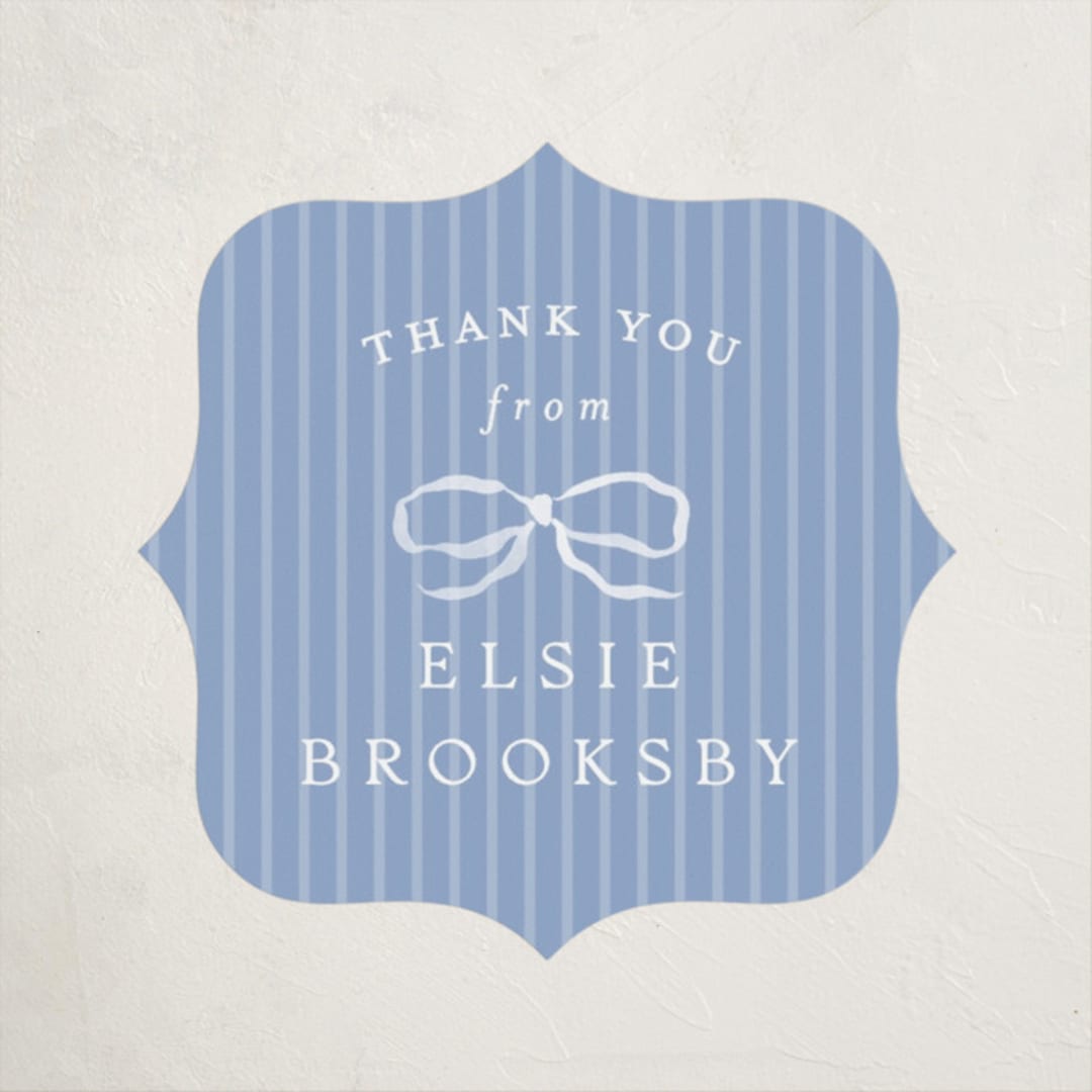"Dorothy" - Baby Shower Stickers in Cornflower by Erin L. Wilson - Close-Up