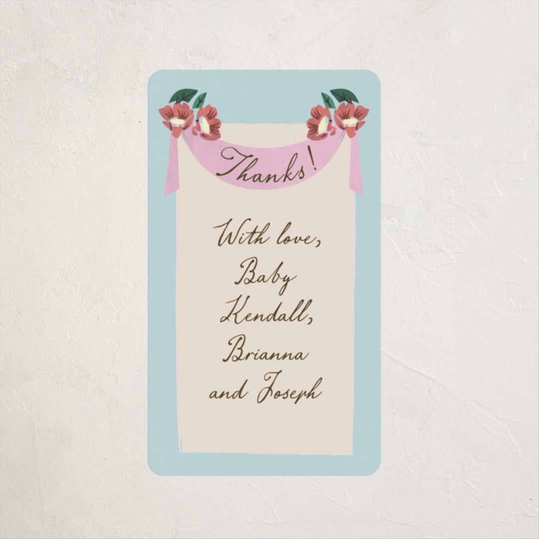 "House of Love" - Baby Shower Stickers in Sky by Ana de Sousa - Close-Up