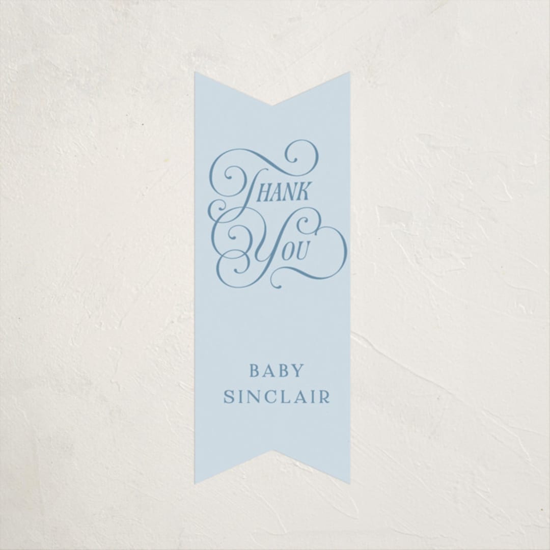 "Oh Boy!" - Baby Shower Stickers in Bluebonnet by Laura Hankins - Close-Up