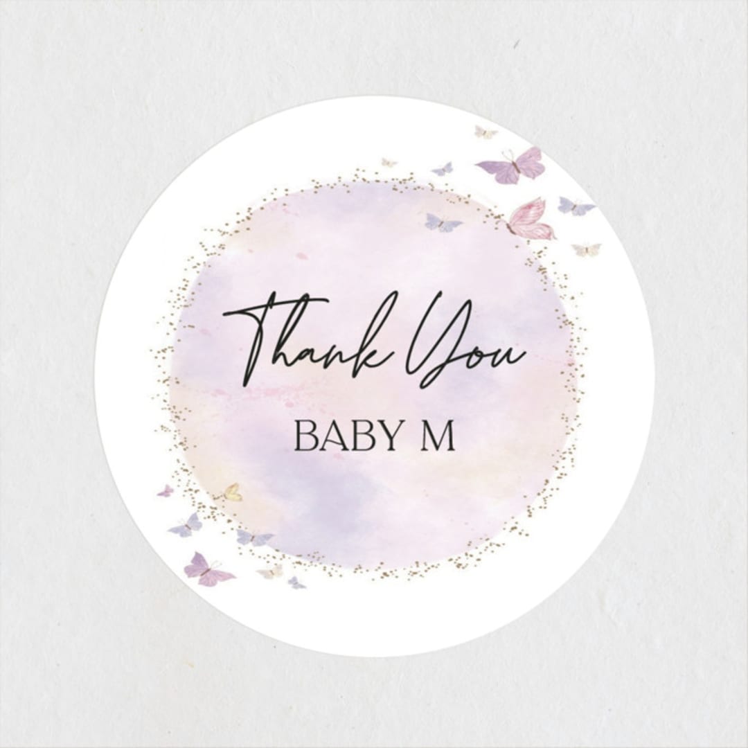 "Fabled" - Baby Shower Stickers in Blush by Jelena Vuletic - Close-Up