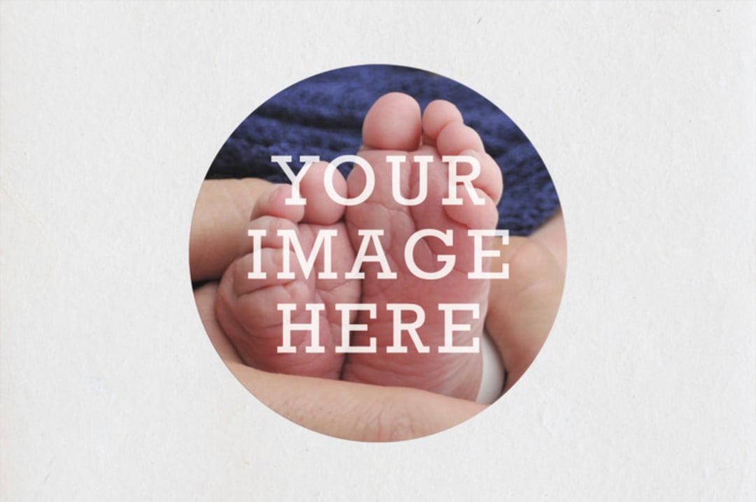 "The Big Picture" - Baby Shower Stickers in Ivory by Minted - Close-Up