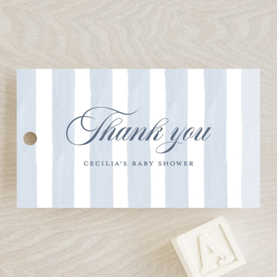 "Celina" - Baby Shower Favor Tags in Mint by Pati Cascino - Front