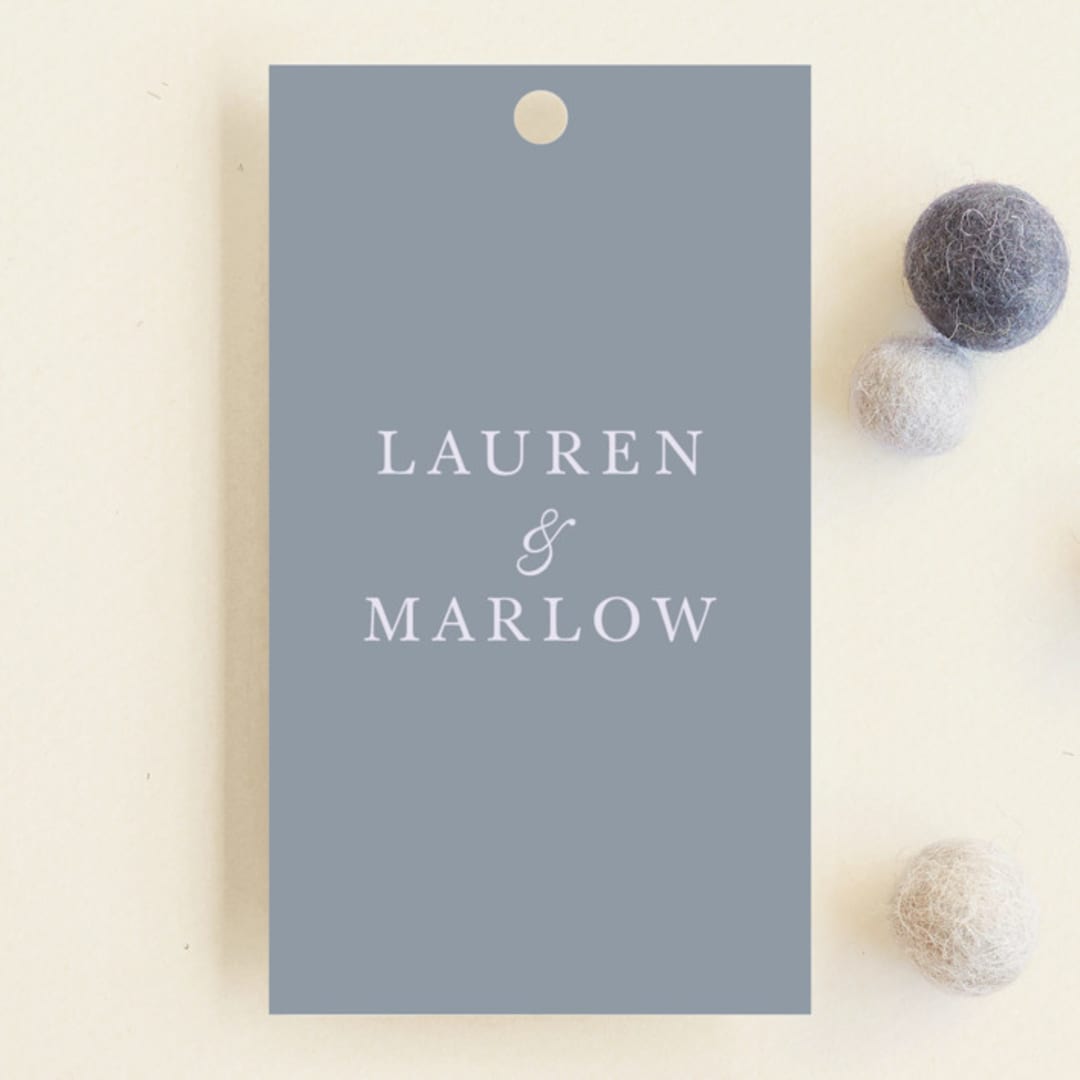 "Americana " - Baby Shower Favor Tags in Sea by leslie hamer - Front