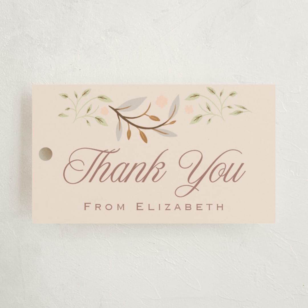 "Storybook" - Baby Shower Favor Tags in Blush by Hannah Williams - Front