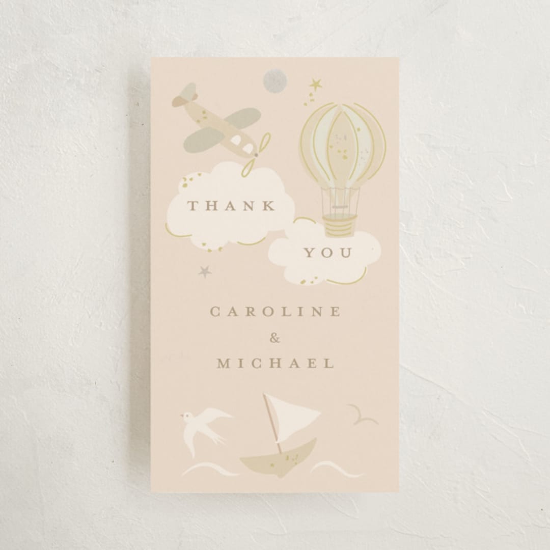 "Our Journey" - Baby Shower Favor Tags in Blush by Jennifer Holbrook - Front