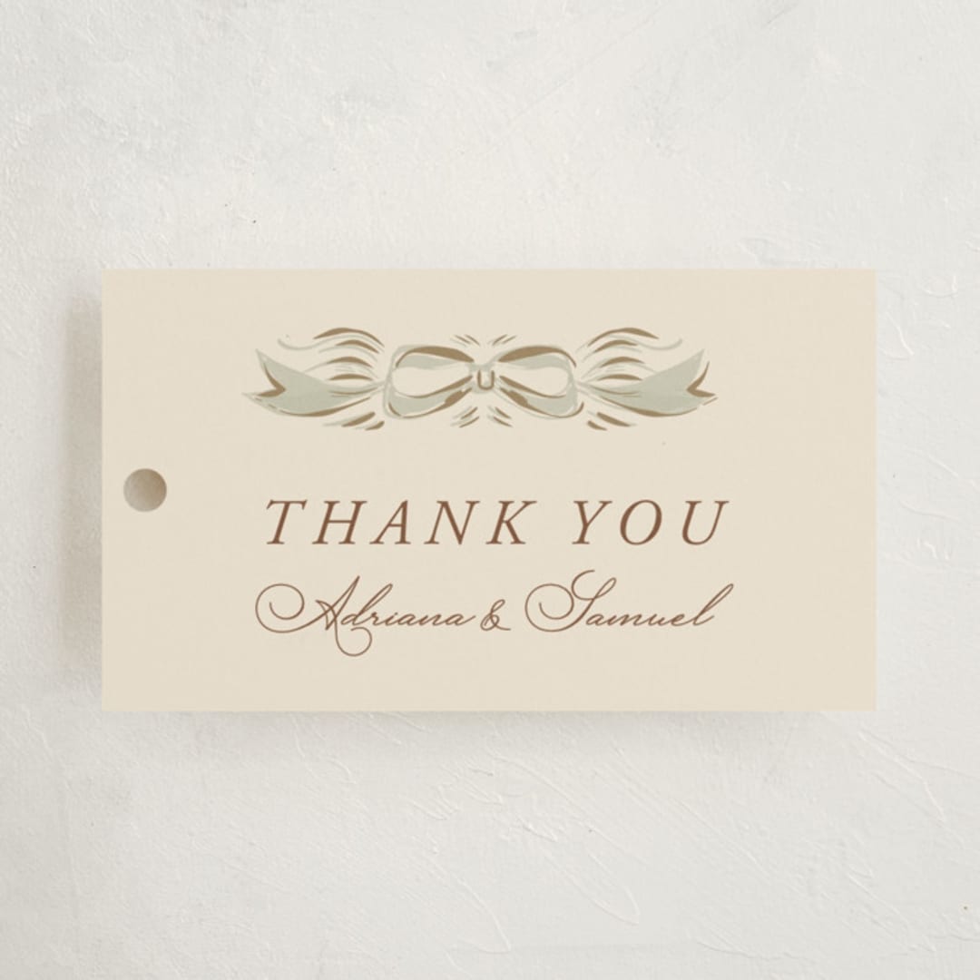 "Scallop Border" - Baby Shower Favor Tags in Buttercream by Lucrecia Caporale - Front