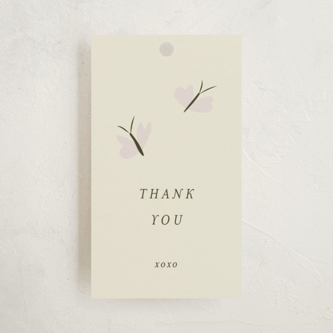 "Butterfly Garden" - Baby Shower Favor Tags in Petal by Ani Somi - Front