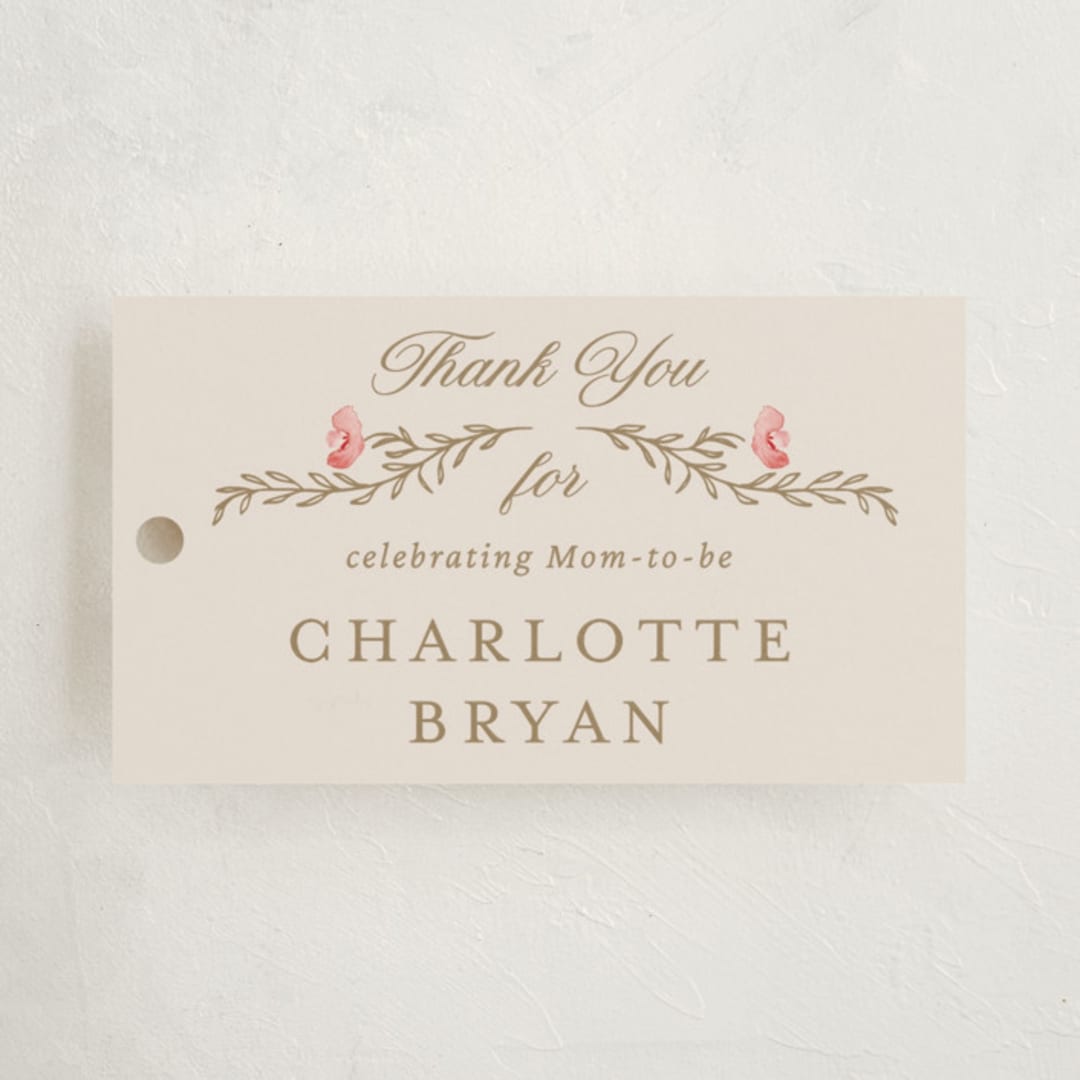 "Victorian" - Baby Shower Favor Tags in Versailles by Claudia Orengo - Front