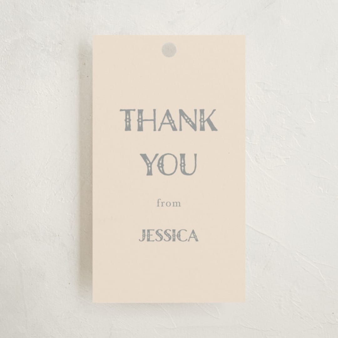 "Forest Toile" - Baby Shower Favor Tags in Bamboo by Teju Reval - Front