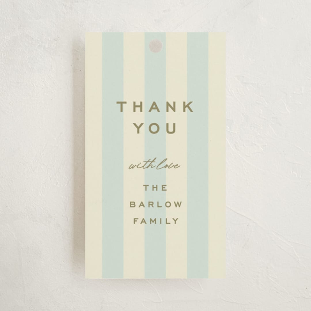 "oh boy" - Baby Shower Favor Tags in Baby Blue by Ellen Schlegelmilch - Front