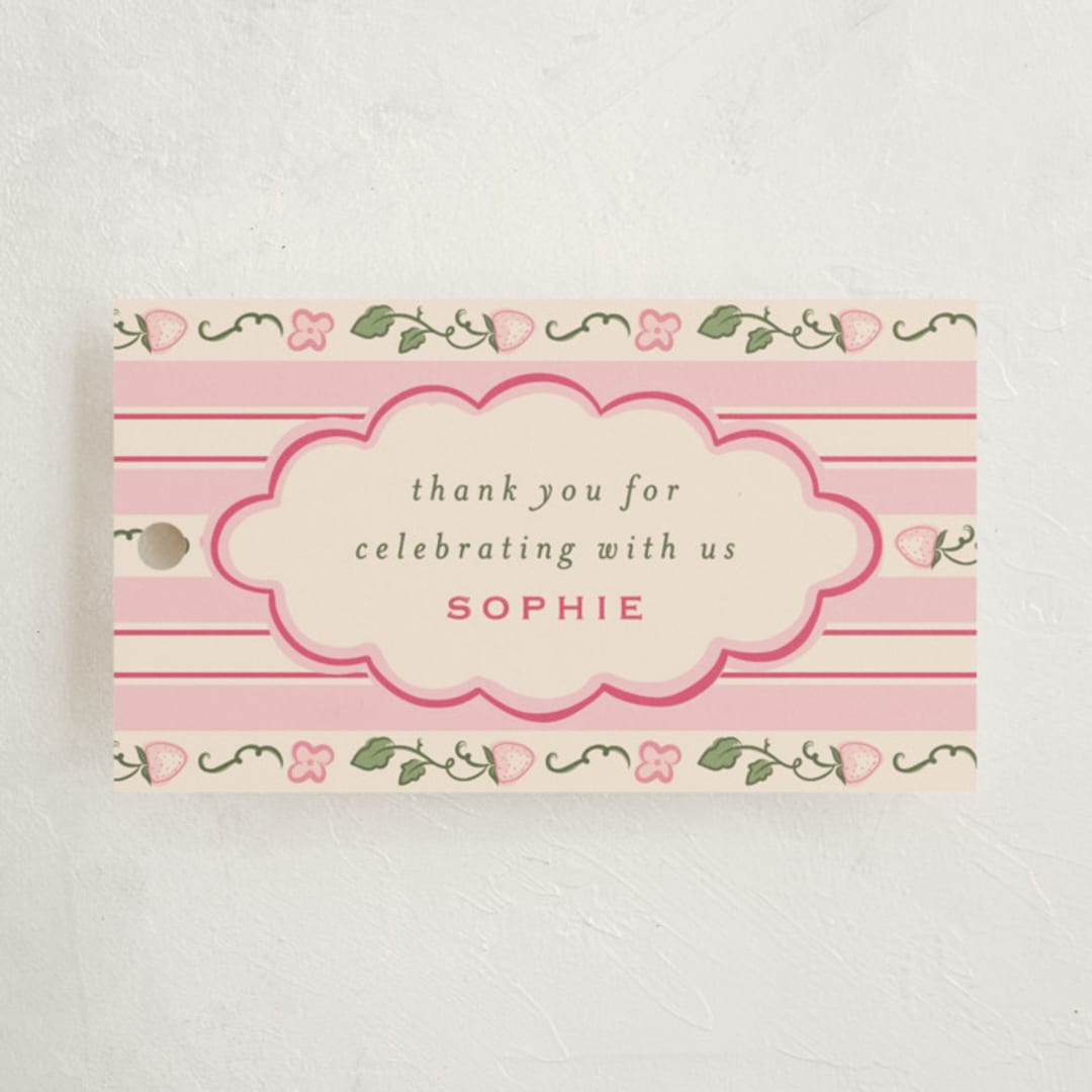 "Very Berry" - Baby Shower Favor Tags in Berry by letterfix - Front