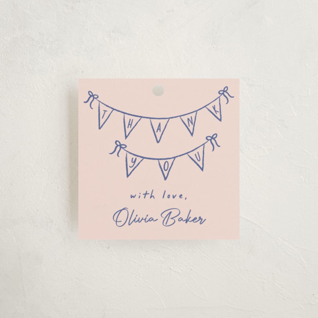 "Baby Garland" - Baby Shower Favor Tags in Cupcake by Ashley Iwafuchi - Front