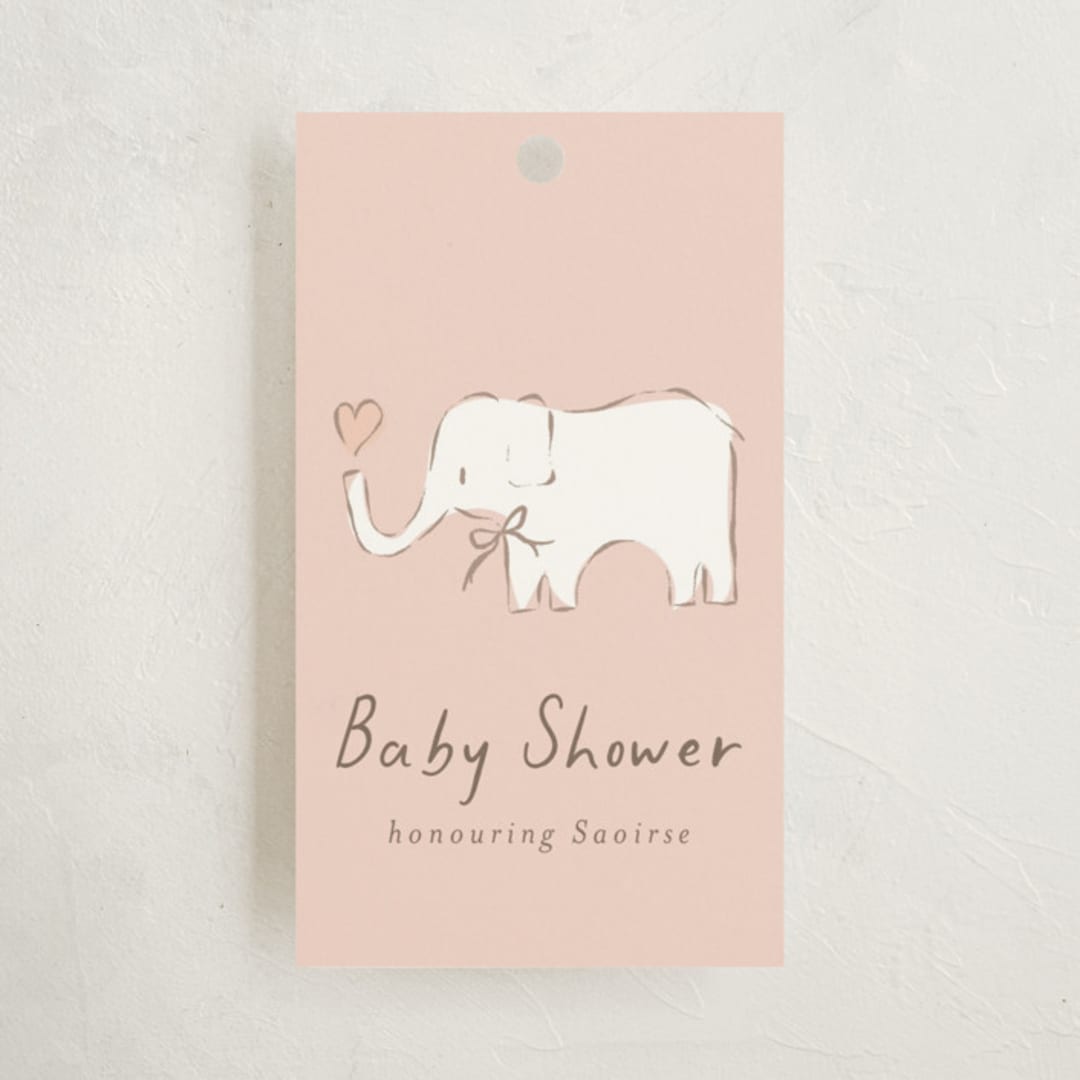 "bananella" - Baby Shower Favor Tags in Taupe by chocomocacino - Front