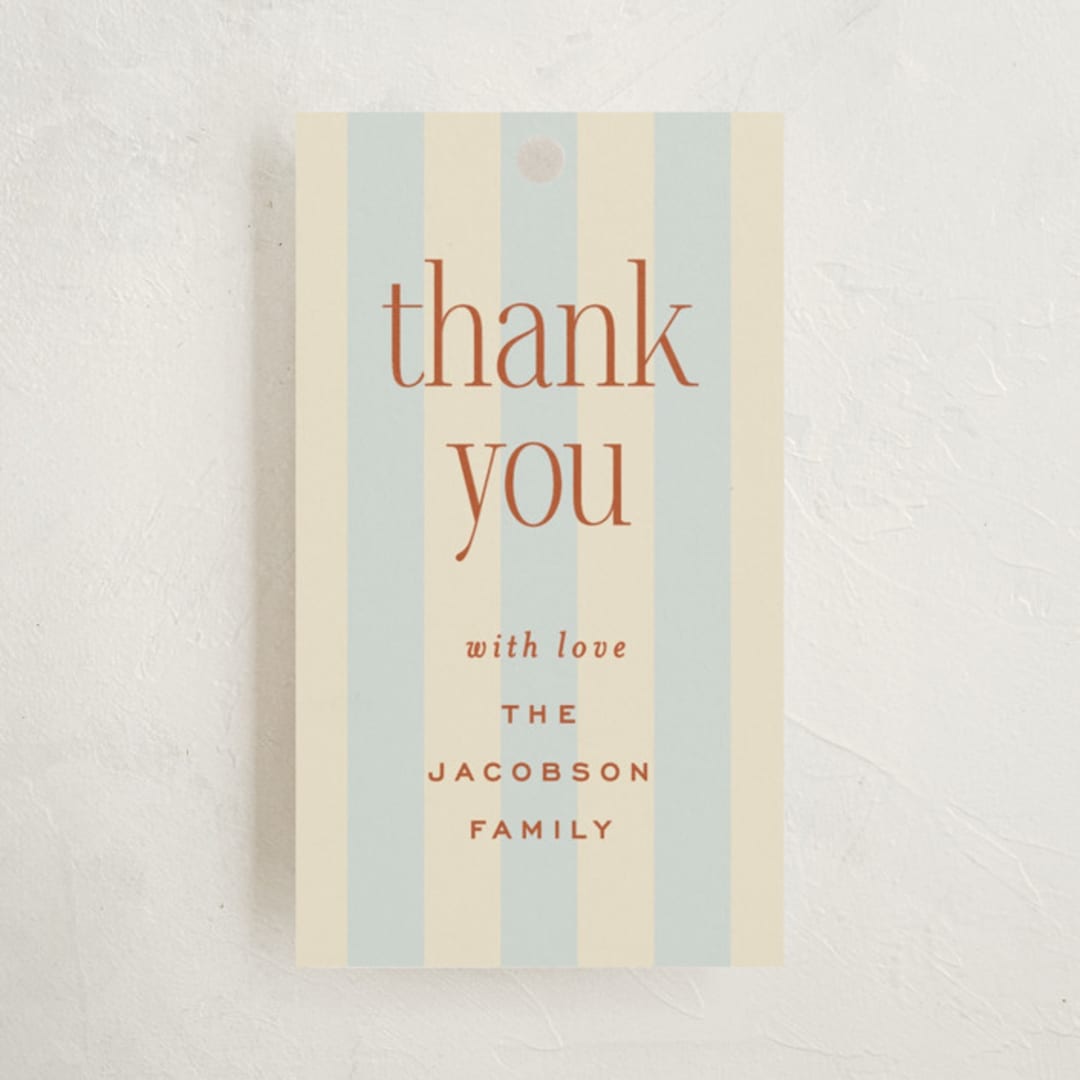 "we're having a party" - Baby Shower Favor Tags in Powder Blue by Ellen Schlegelmilch - Front