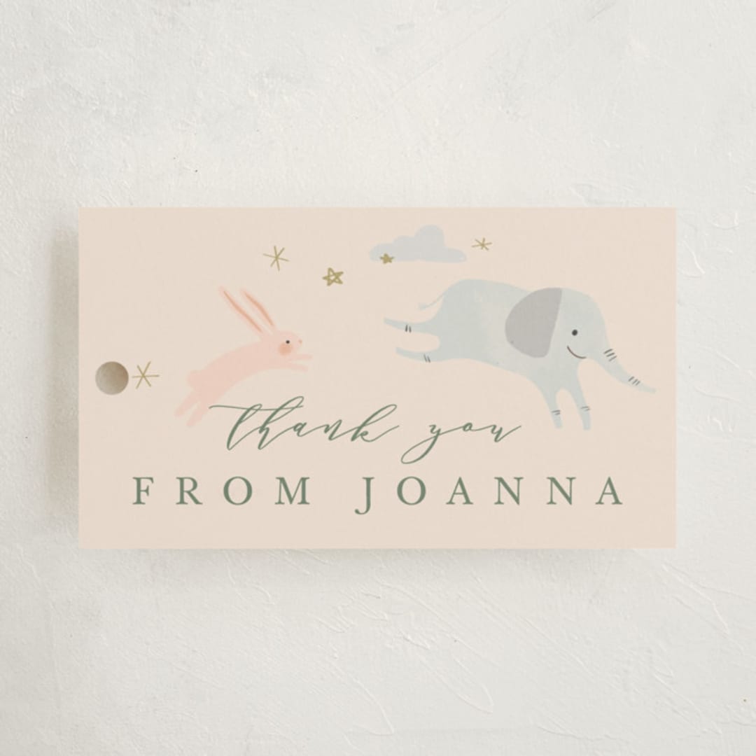 "Little Wild One" - Baby Shower Favor Tags in Sand by Hannah Williams - Front