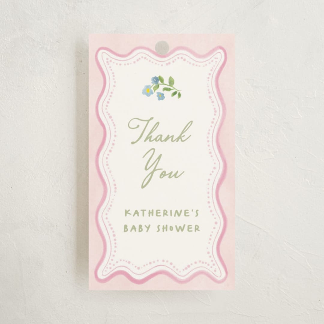 "Baby in bloom" - Baby Shower Favor Tags in Garden Glory by Creo Study - Front