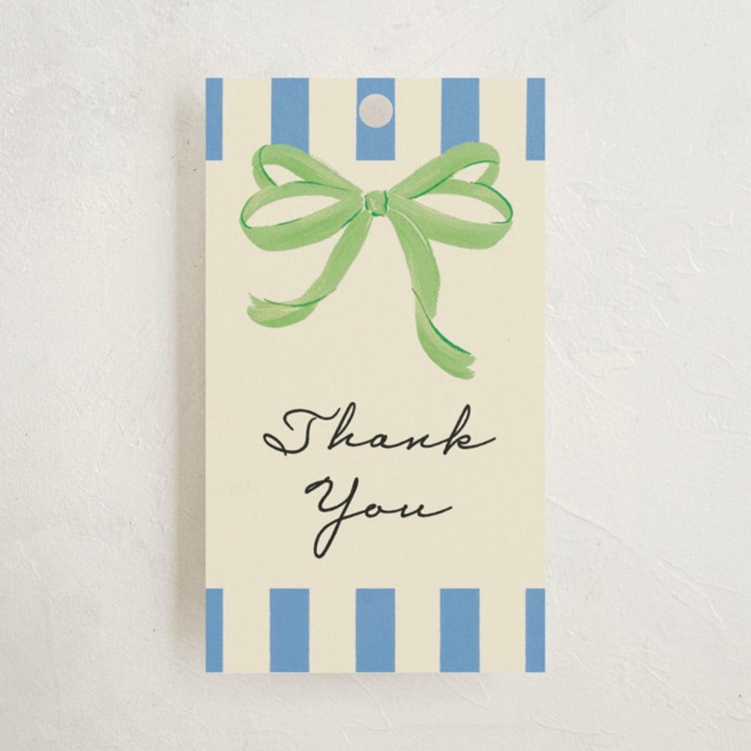 "Petit Pomodoro" - Baby Shower Favor Tags in Lime by Jackie Crawford - Front