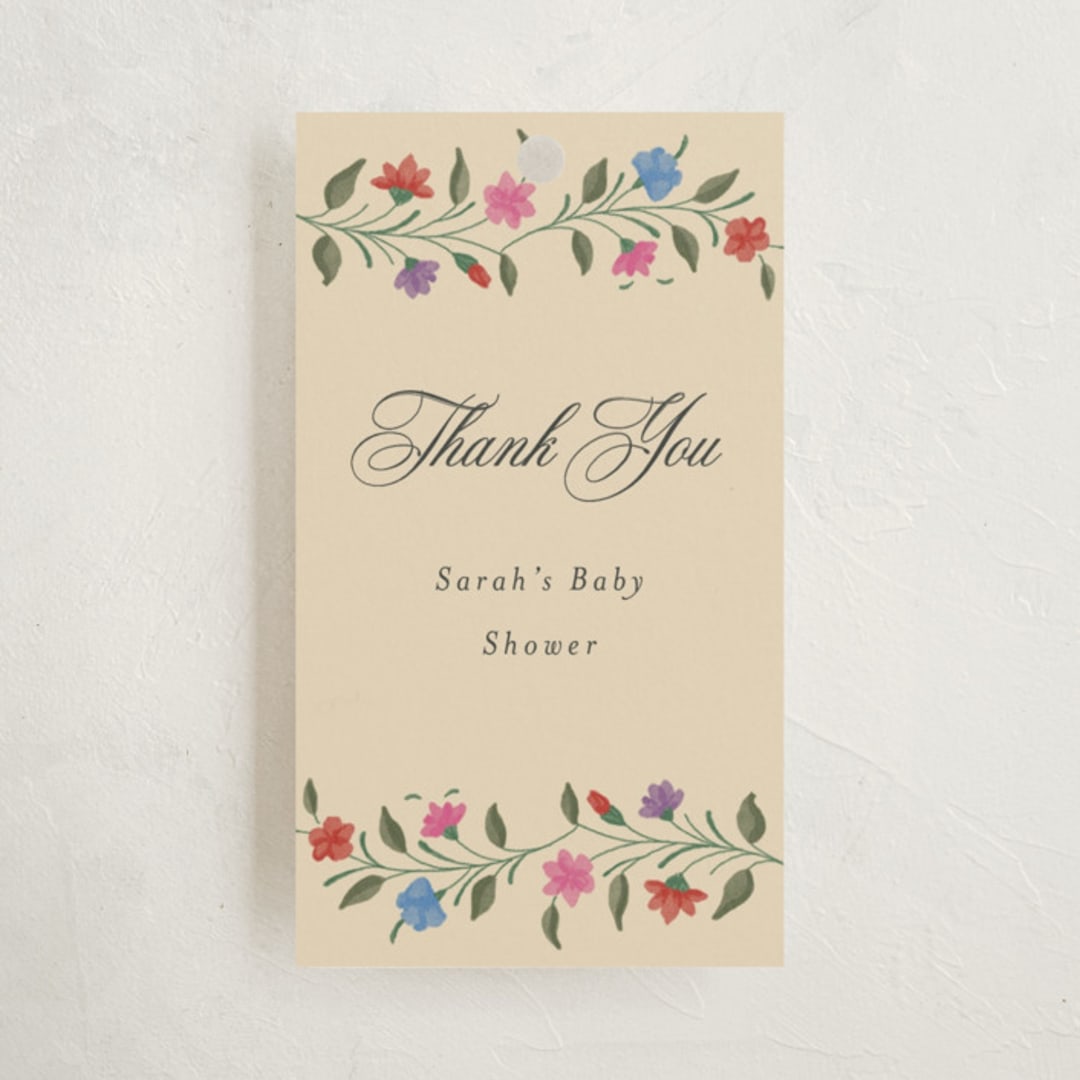 "Rotan" - Baby Shower Favor Tags in Summer by Deynaaz Daraei - Front