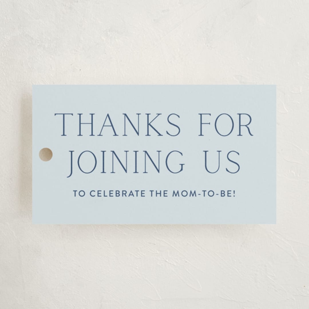 "boy oh boy!" - Baby Shower Favor Tags in Azure by Annie Shapiro - Front