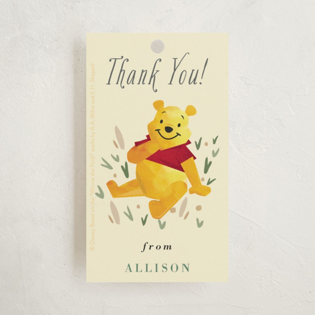 "Disney's Winnie The Pooh Garden" - Baby Shower Favor Tags in Honey by Oma N. Ramkhelawan - Front