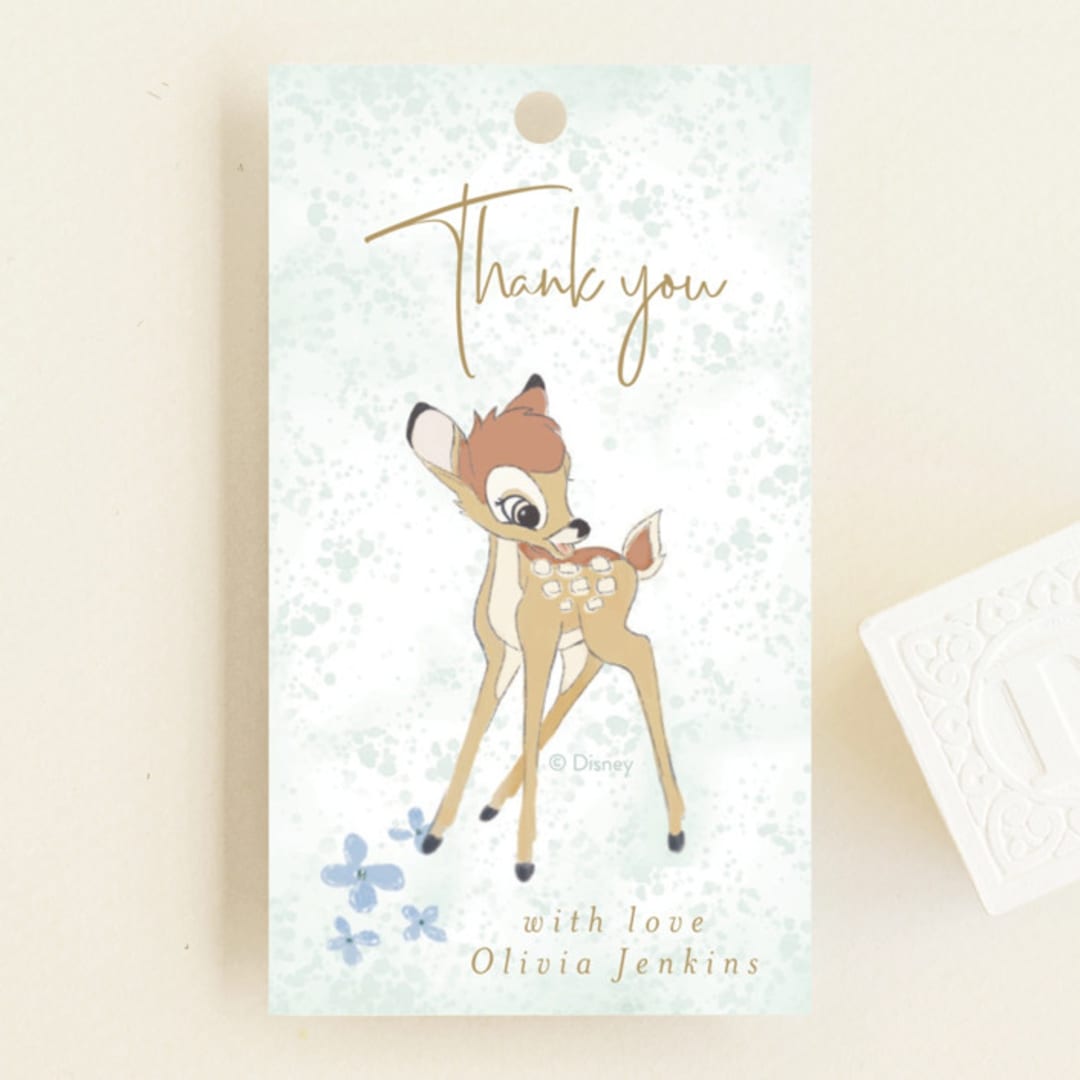 "Disney's Bambi Forest" - Baby Shower Favor Tags in Forest by frau brandt - Front