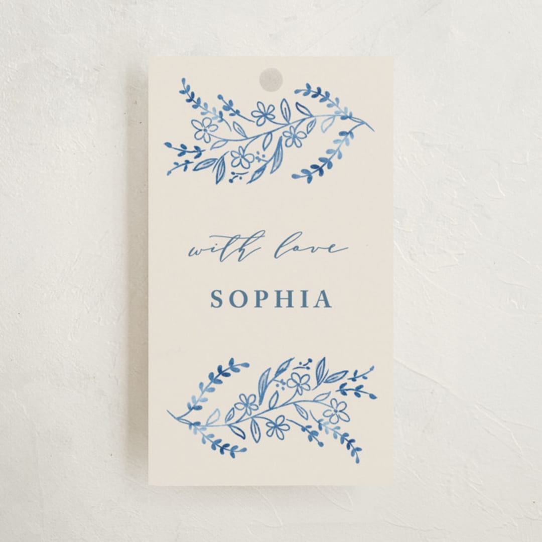 "Baby Frame" - Baby Shower Favor Tags in Frost by Petra Kern - Front