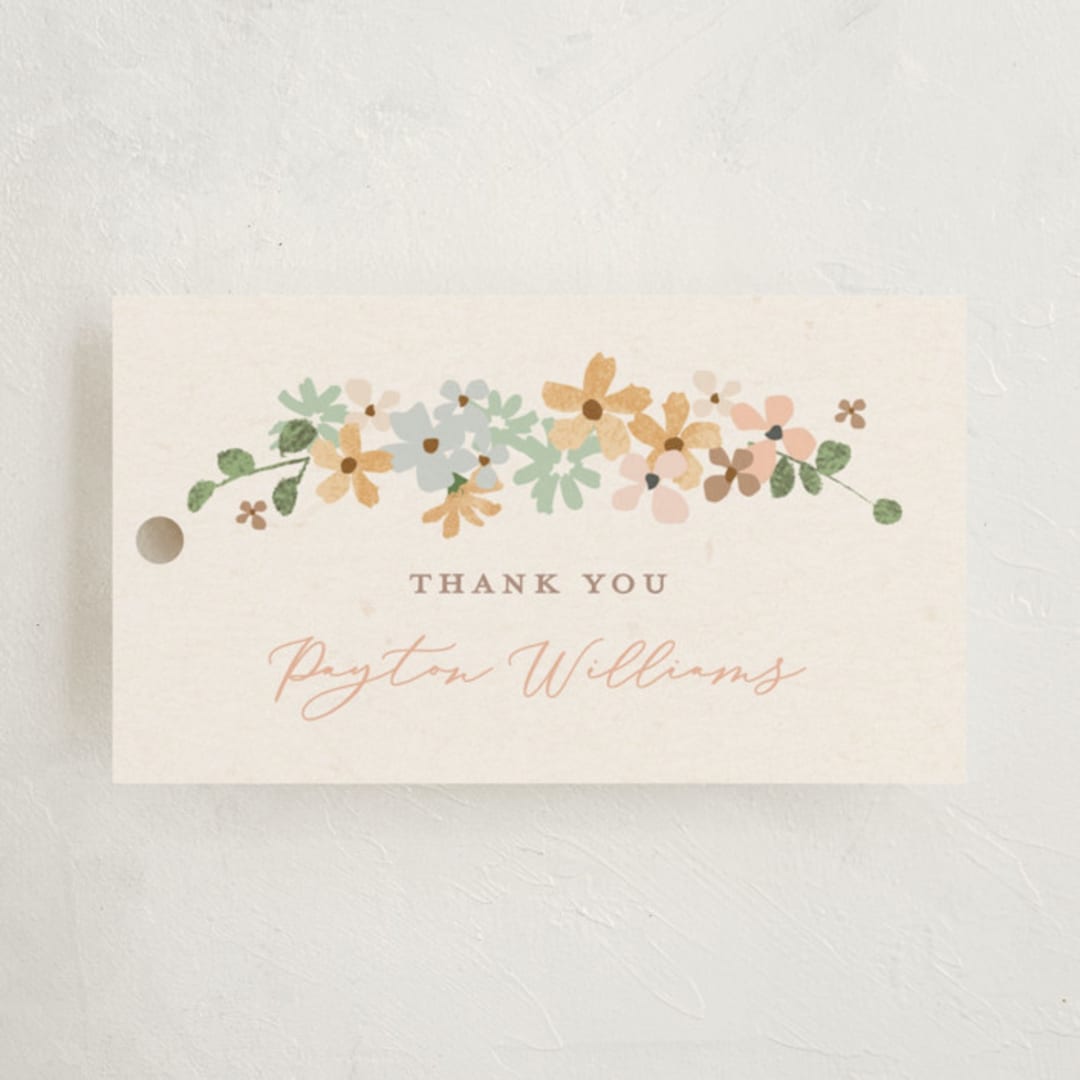 "petite baby blocks" - Baby Shower Favor Tags in Honey by Jennifer Wick - Front