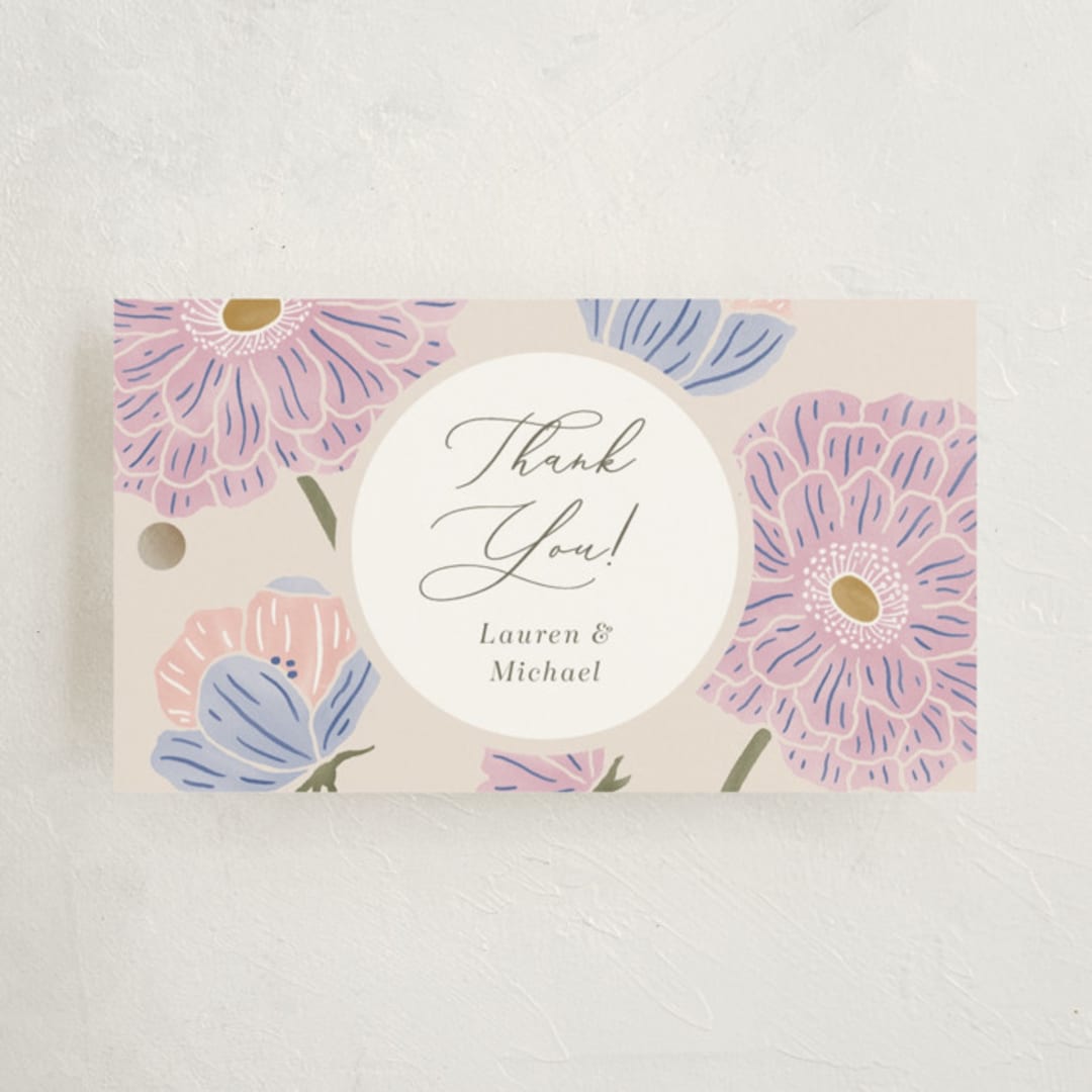 "Spring Blooms" - Baby Shower Favor Tags in Petal by Brandy Folse - Front