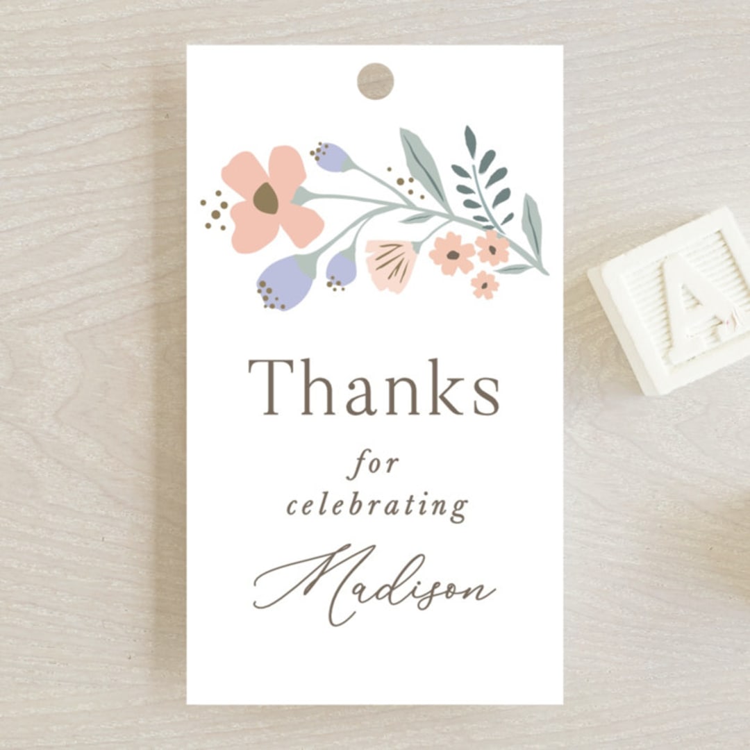 "garden bunnies" - Baby Shower Favor Tags in Petal by Karidy Walker - Front