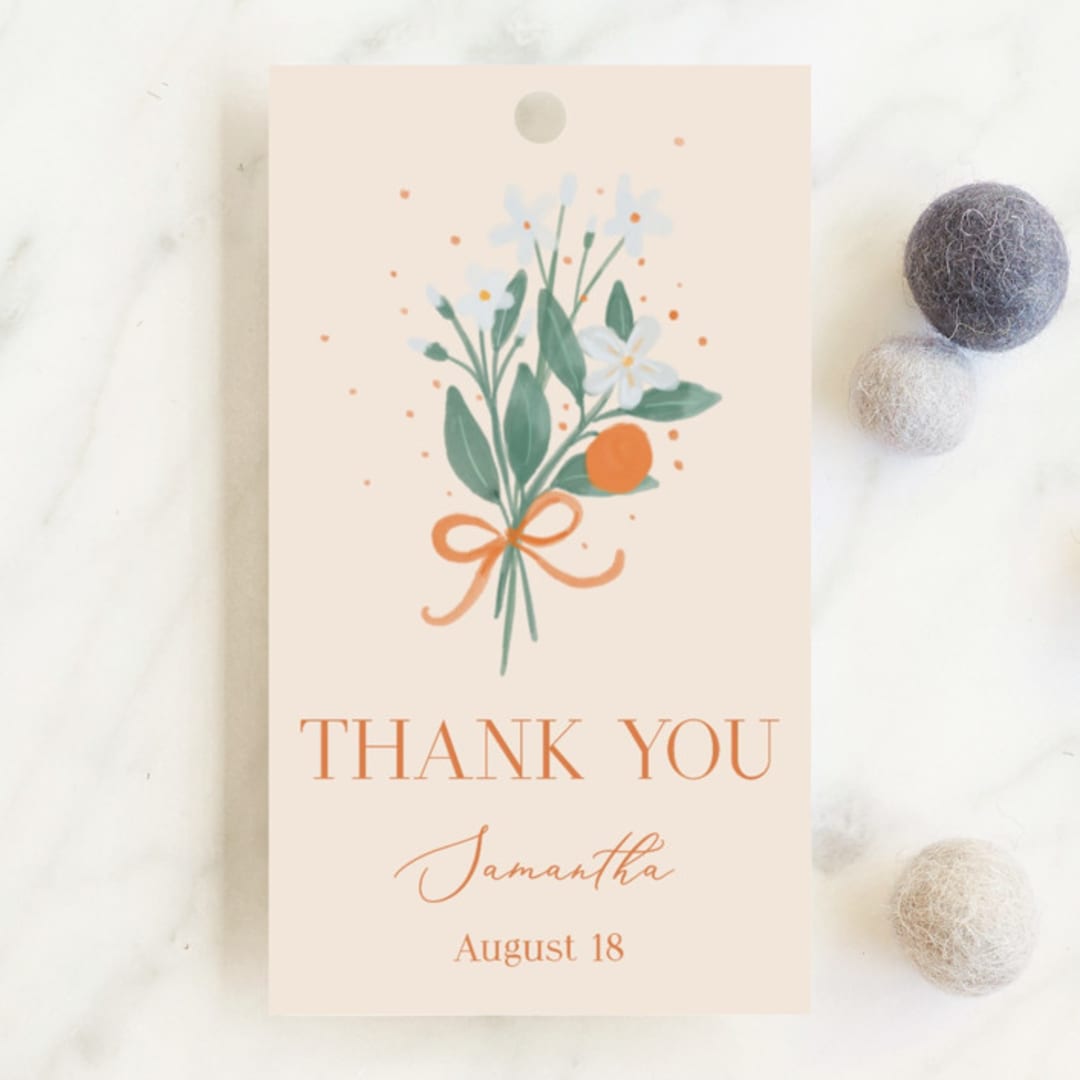 "Cutie Frame" - Baby Shower Favor Tags in Cream by frau brandt - Front