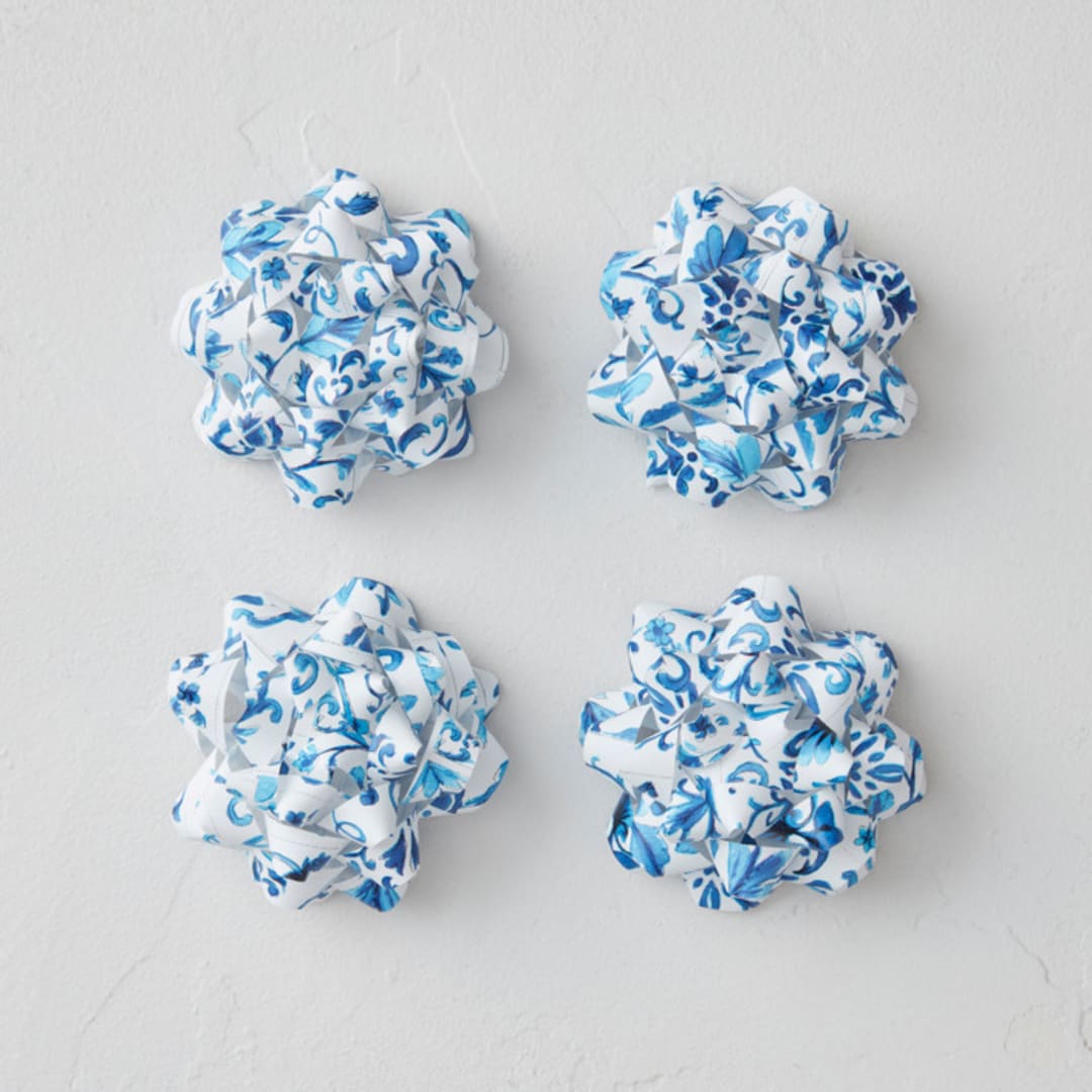 "Mallorca" - Wrapping Paper Bow in Ocean by Jenna Holcomb