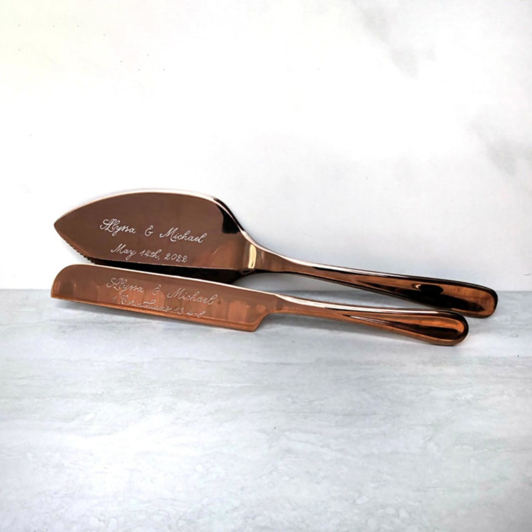 "Engraved Cake Cutting Set" - Cake Cutters in multicolorassorted-colors by Charlotte Noordzij
