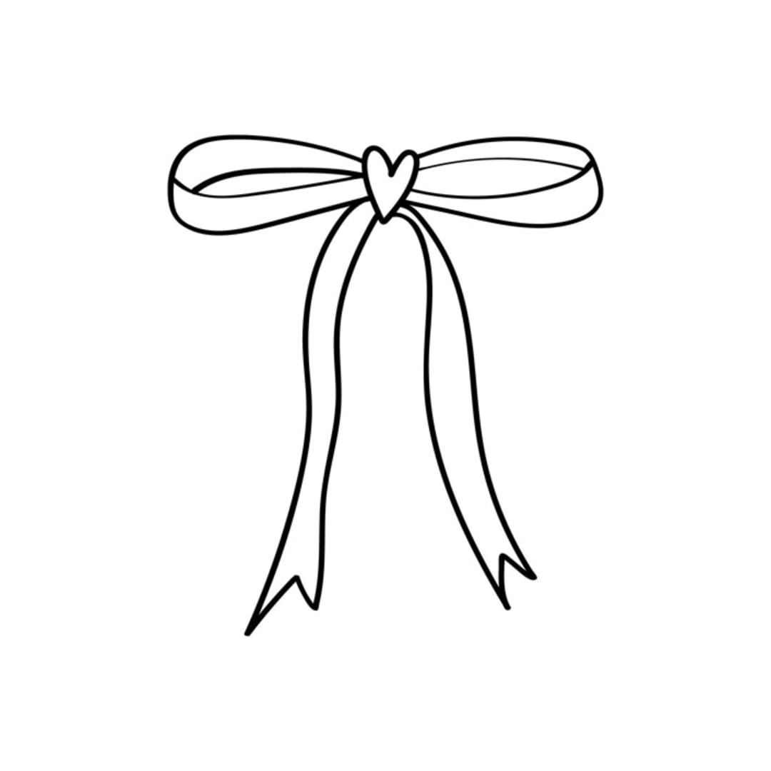 "Custom Color Bow Icon" - Commissioned Design Element in black by Helena Vitto