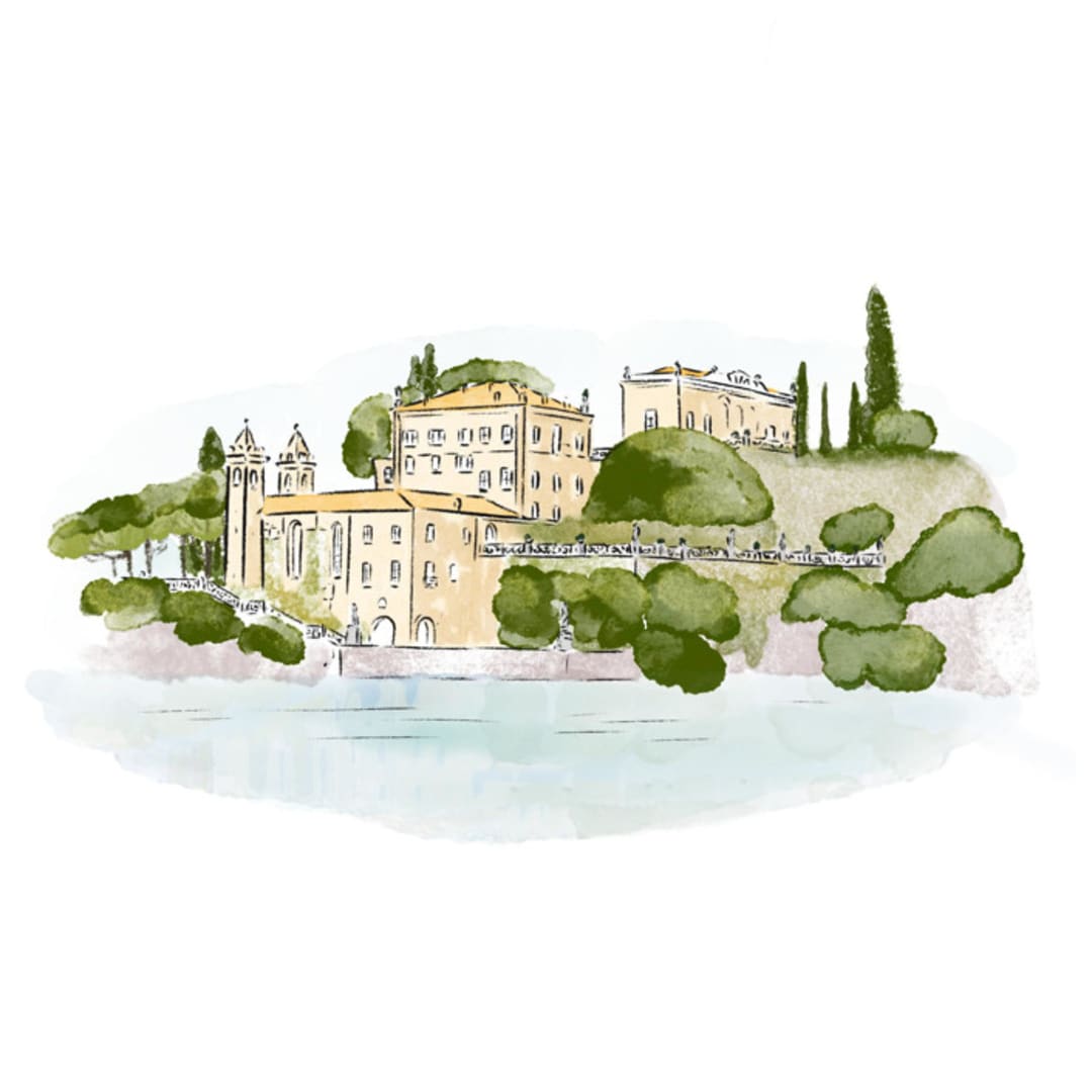 "Custom Watercolor Venue" - Commissioned Design Element in multicolorassorted-colors by Jenna Holcomb